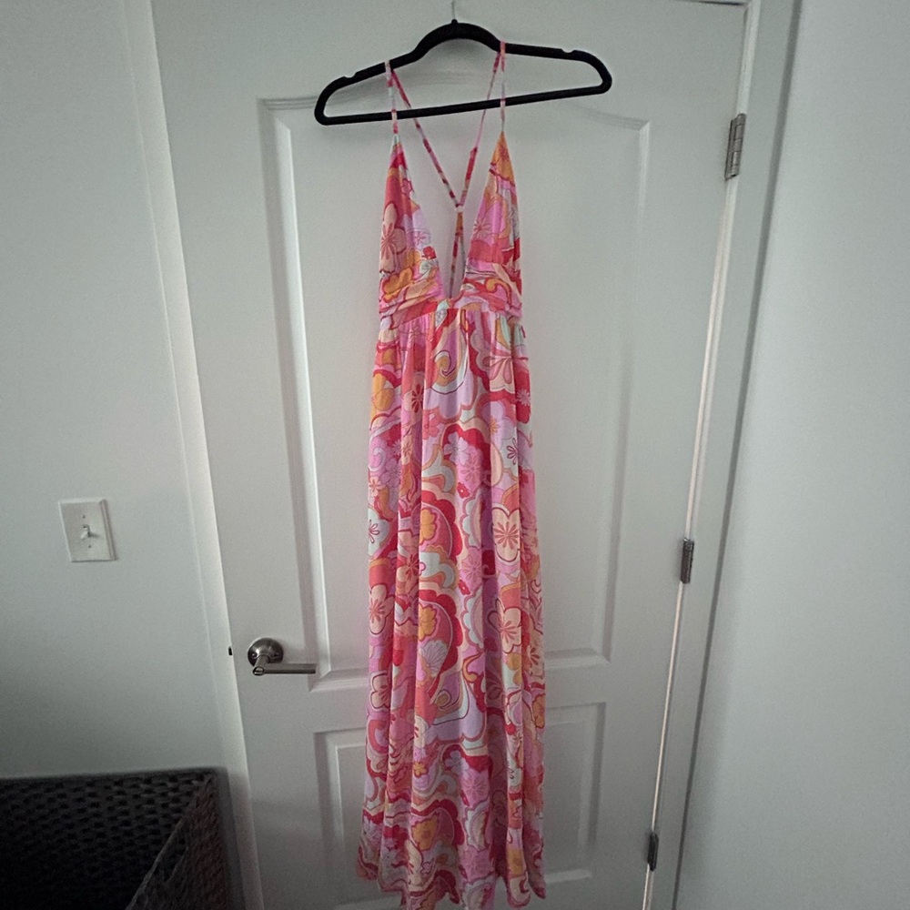 Privy Pink Floral Maxi Dress